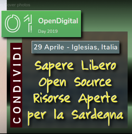 SardegnaWiki's tweet photo. Lunedì #29aprile #Iglesias
#OPENDIGITALDAY 2019
Conoscenza Libera e Software Aperto per la #Sardegna!
con gli operatori #OpenSource e del #SapereLibero.
Registrati gratis su https://t.co/cWv8gPoCx9
RT/condividi evento, fallo sapere, informa le amministrazioni! https://t.co/StpsEXwGrx