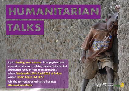 OCHANigeria's tweet photo. TUNE IN 📻 today from 3-4pm! 

#HumanitarianTalks radio program on 102.5 Maiduguri, Nigeria.

Find out what humanitarians are doing to help conflict-affected people heal from trauma. 

Speakers from @streetchilduk and @IOM_Nigeria 

https://t.co/QXhGvcO6Ed https://t.co/nBRaegNVUL