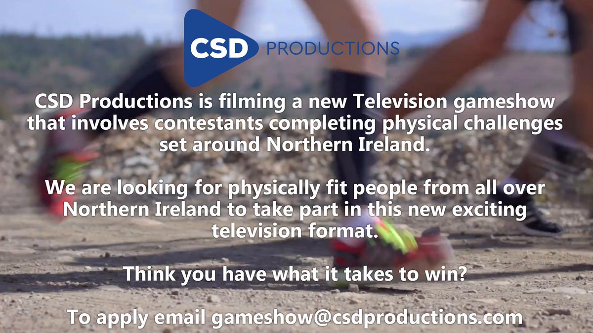 We have a few places left in our new #gameshow being #filmed across #NorthernIreland! Email us today to see if you are #NI's fittest person!