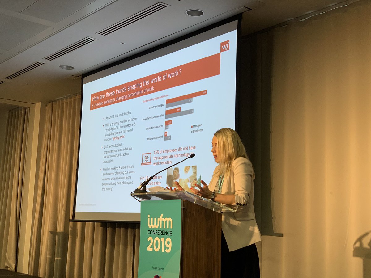 antonyslumbers's tweet image. Are we reaching a tipping point in flexible working? Looks like it. @HCareyWF #IWFMConf But 6/10 don’t have necessary technology #BadManagement