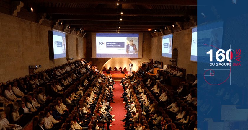 SMABTP's tweet photo. #160ansgroupeSMA => 4ème date au @PalaisDesPapes pour la Direction Régionale Sud-Est @GroupeSMA : un lieu emblématique pour célébrer notre longévité et saluer la proximité que nous avons su créer avec nos sociétaires et partenaires issus du secteur de la construction ! https://t.co/OosrUKT7to