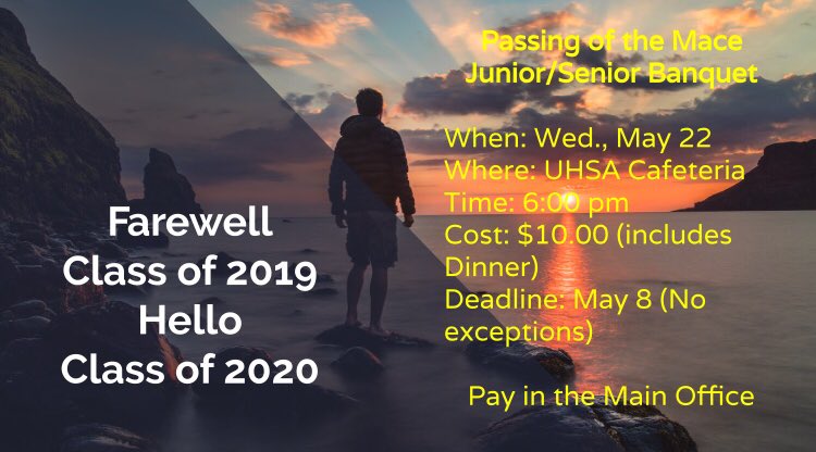 2020Uhsa's tweet photo. Juniors Save The Date‼️‼️ https://t.co/wmfoijPwDa