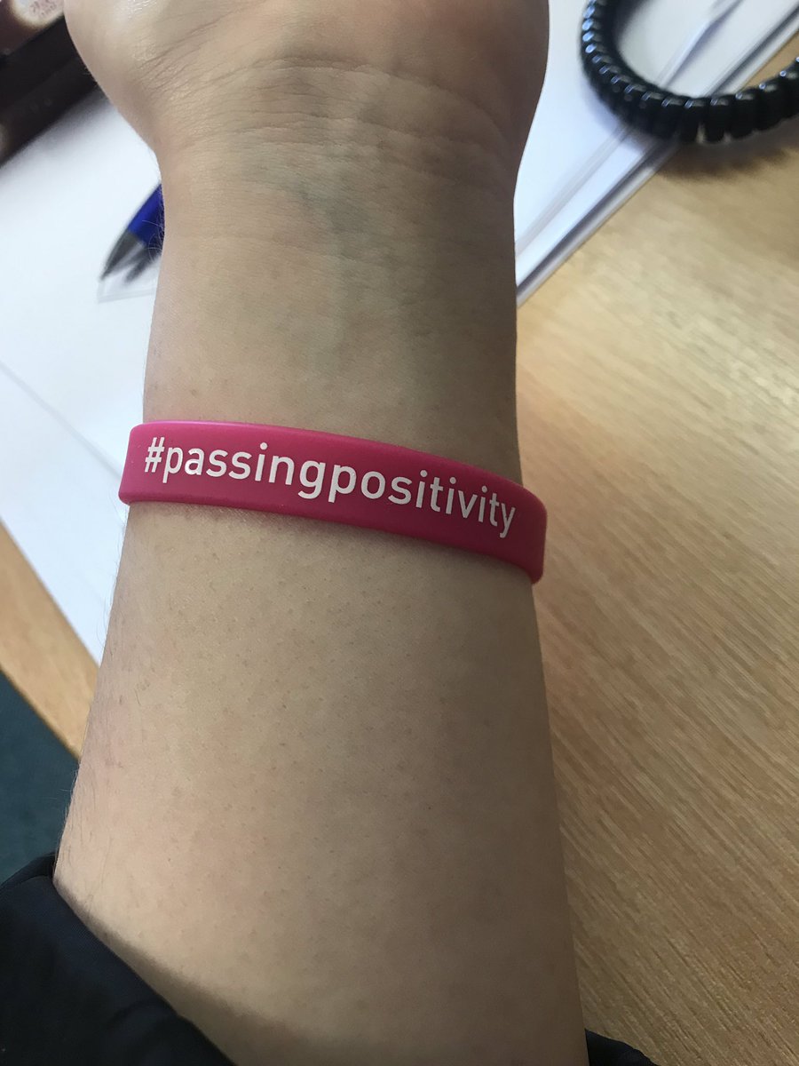 Got my #PassingPositivity wristband - what a fab idea @AyrshireColl