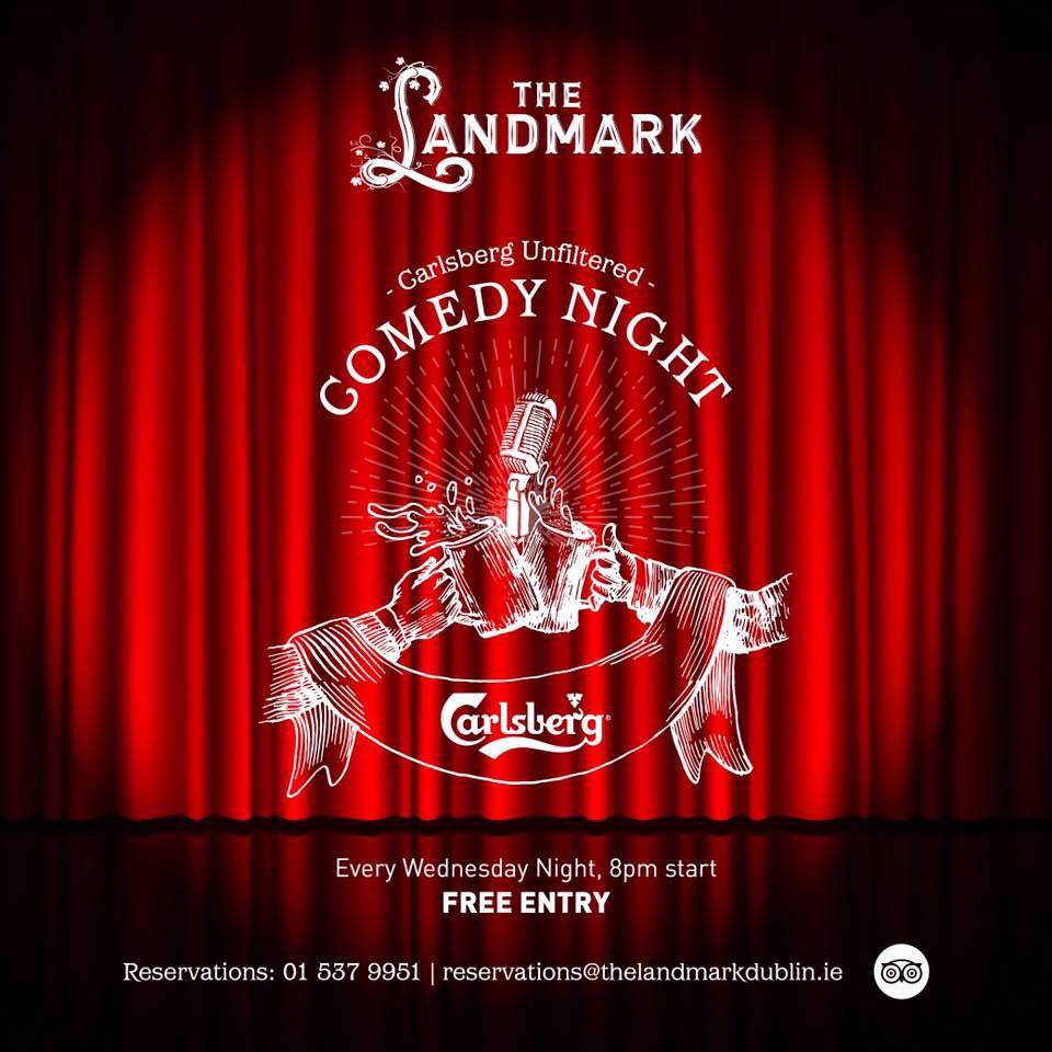 DublinLandmark's tweet photo. Launching next Wednesday our Carlsberg unfiltered comedy with a very special guest @ComedyinDublin  @DubComedyCrawl https://t.co/26PQWA1aJE
