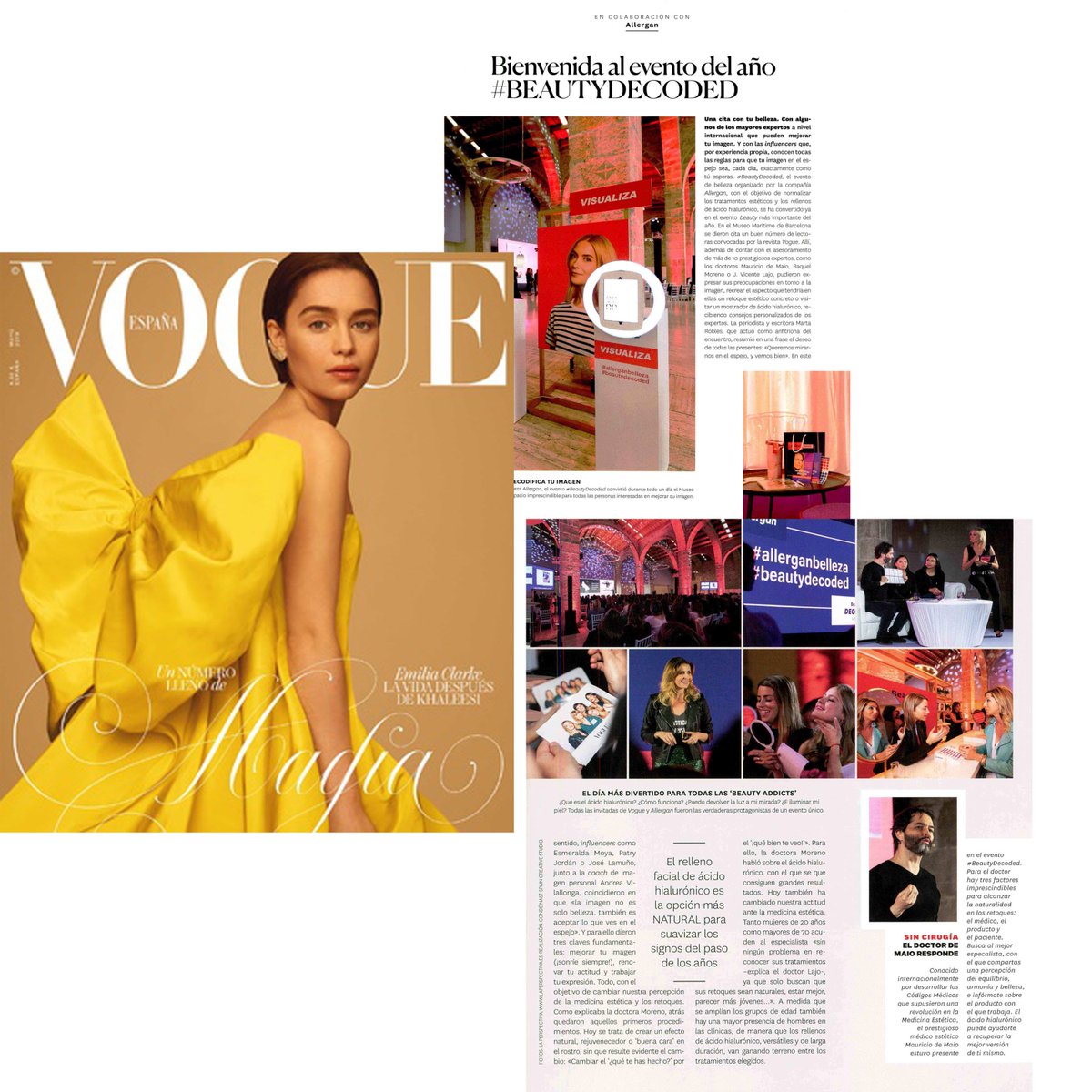 DraRaquelMoreno's tweet photo. @VogueSpain se hace eco de mi participación en el evento #BeautyDecoded organizado por @Allergan https://t.co/TfFo0TjH8h