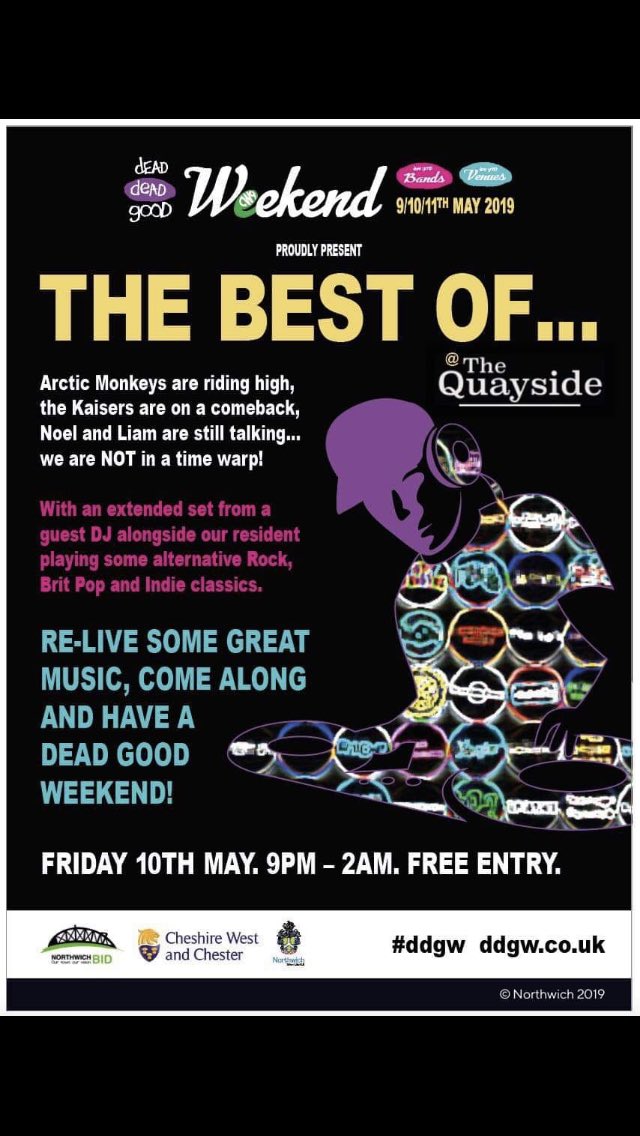 Comin soon #the weekend #guestdj #partytime #rock #indie #britpop #remix #thequayside #northwich #cheshire