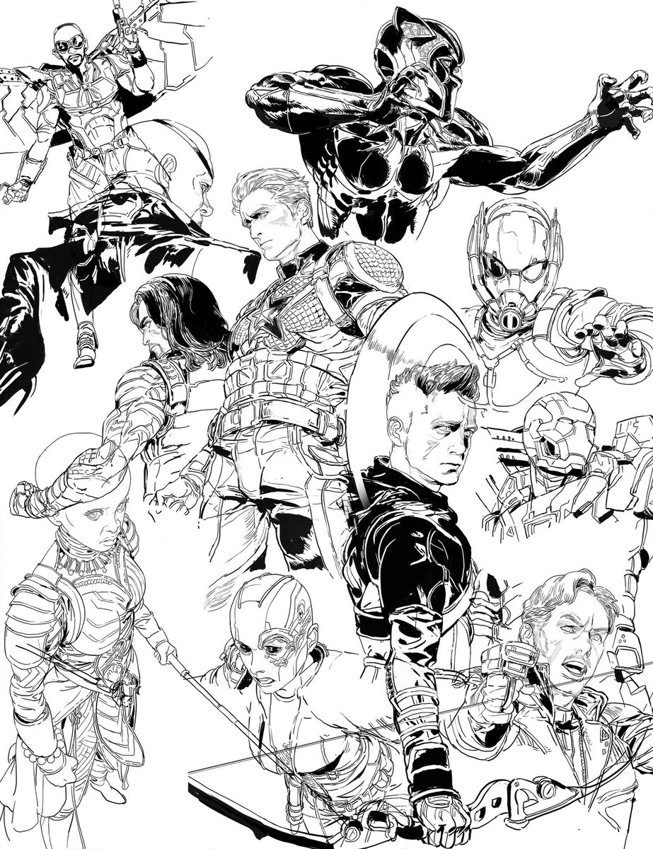 Avengers: Endgame. Alternative version and some sketches 