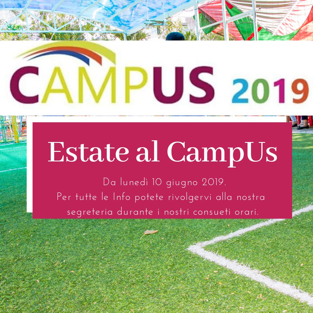 cus_molise's tweet photo. #CampUS2019 il conto alla rovescia è iniziato!
L'estate non è estate senza il #CampUS del #CusMolise.
Quest'anno partiamo da lunedì 10 giugno.
Per tutte le Info specifiche potete già rivolgervi alla nostra segreteria durante i nostri consueti orari d'apertura. https://t.co/2vsTuRYTvd