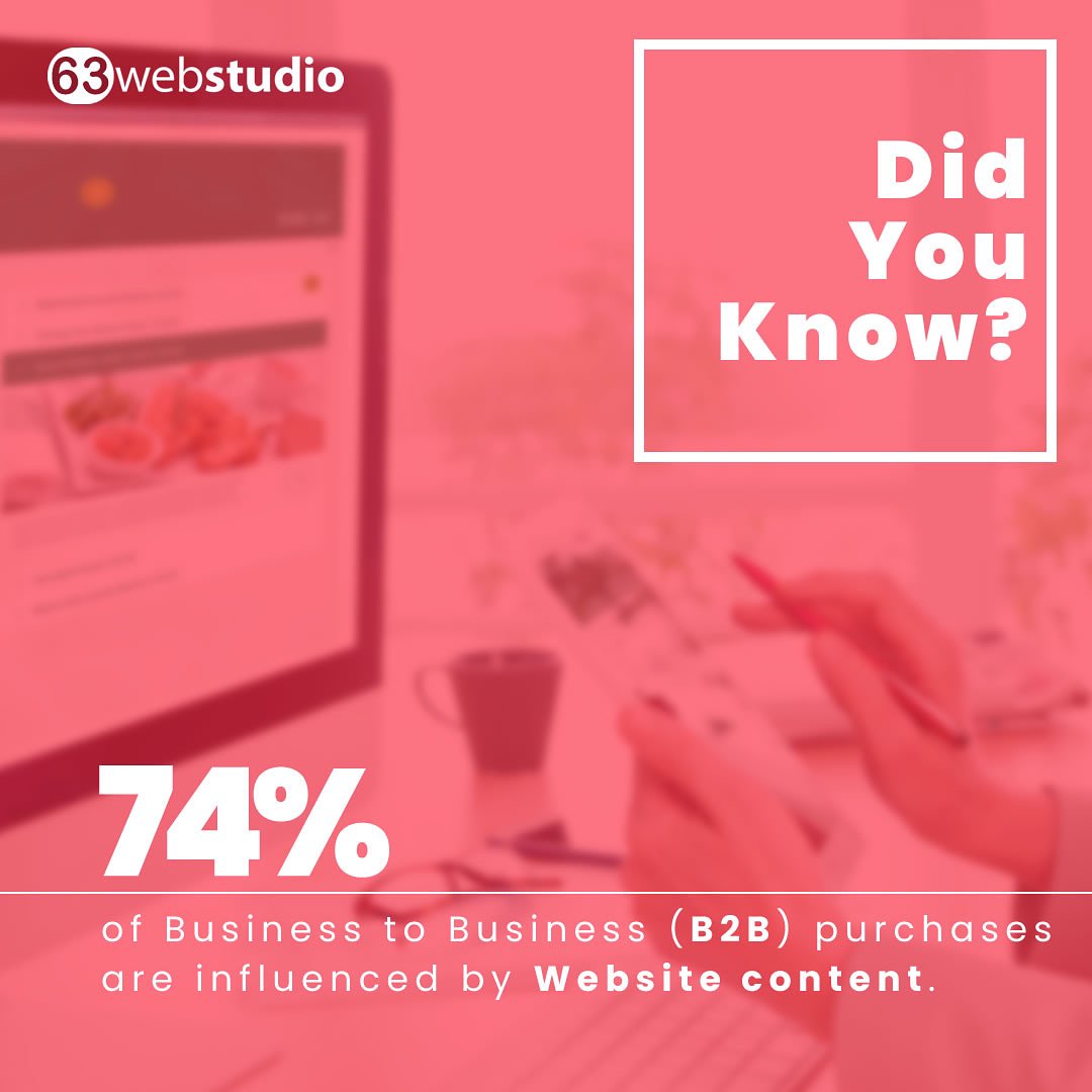 63WebStudio's tweet image. Over 50% of all B2B customers expect a supplier’s website to be a help them decide, that&apos;s why you often hear &quot;check their website&quot;.

Let&apos;s help you build a website that&apos;s worth &quot;checking&quot;.

Call us now on 08129496583.

#63WebStudio #B2B #SearchEngine #Website #WebDesign
