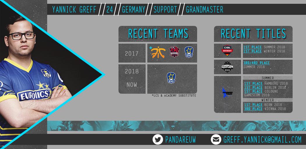 My contract with <a href="/EuronicsGaming/">Loading...</a> has now run out, therefore I can announce I’ll be looking for a new team for this upcoming split. 

My DMs are open, RTs are always appreciated 💚
