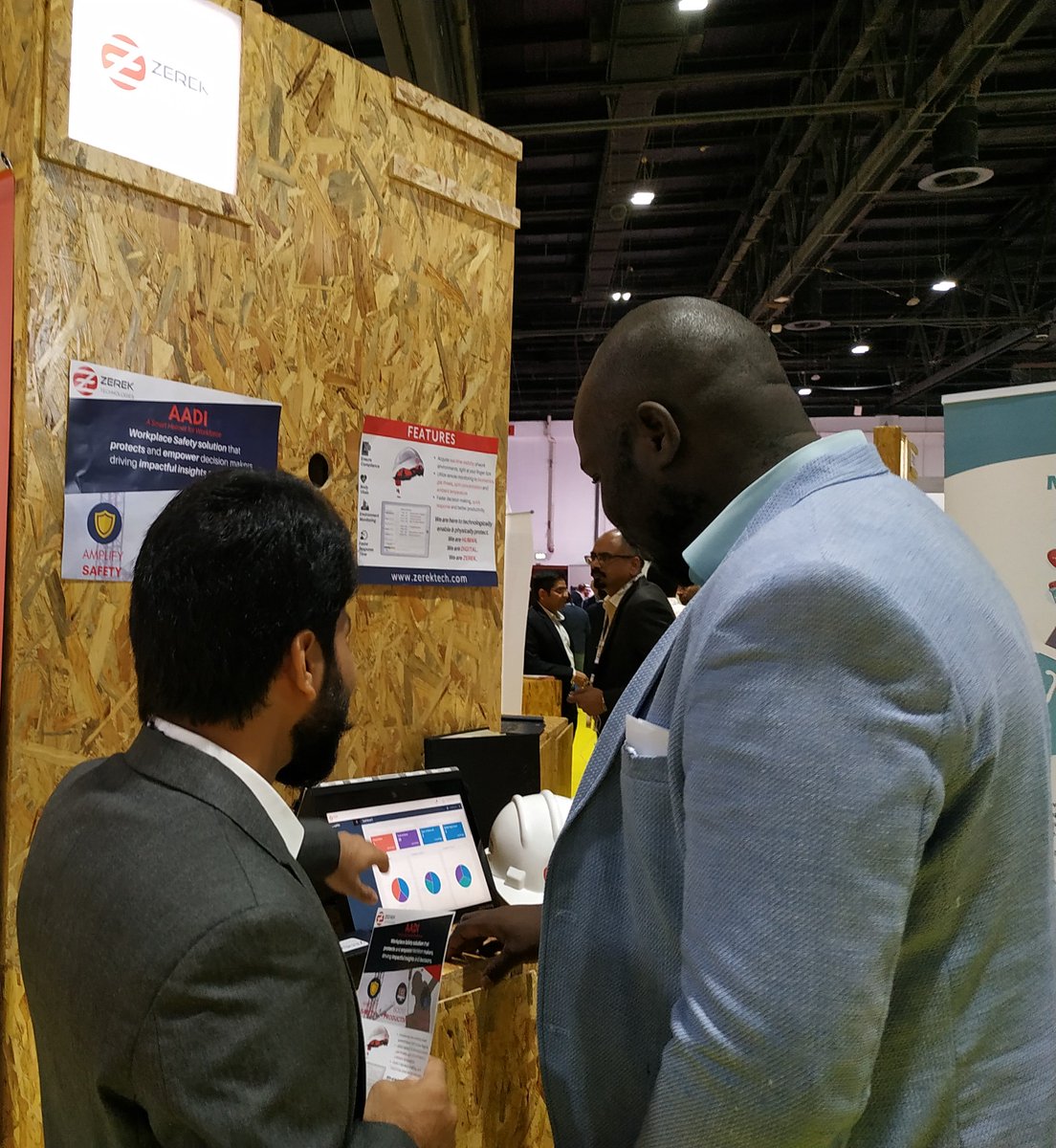 zerektech's tweet image. #AADI garnered a good interest by visitors during the 3-day exhibit at AIM 2019, #Dubai. Some visitors wanted pilots, few others want to become a partner and market the product couple of policymakers and investors.
.
.
.
#ZerekTech #AIMStartup #ConnectedWorkers #Construction #IoT