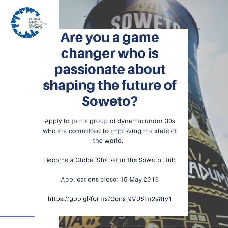 SowetoHub's tweet photo. Our recruitment drive has been extended to give more amazing young people the chance to join the Soweto Global Shapers. We look forward to receiving your application.

https://t.co/uoPrs2J3hR https://t.co/AHr3JqYlh2