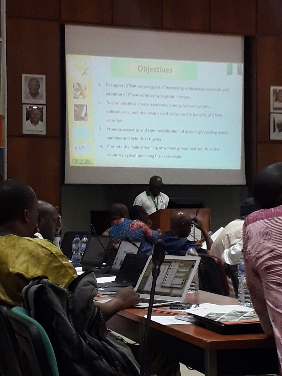 ChinoSandra1's tweet photo. «The promotional literature and audio visuals were made available to support STMA goals of increasing widespread access of hybrid adoptions of STMA varieties by Nigerian farmers", says Dr.  Godfrey Onagwa, during his presentation. https://t.co/6W6ahXHFk7