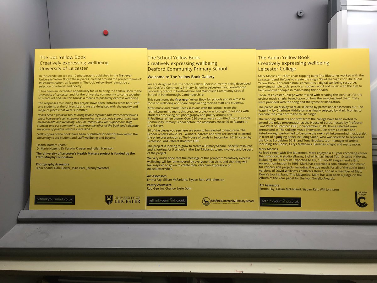 Huge thanks to Yatin at print <a href="/LeicesterColl/">Leicester College</a> for all the support for #TheYellowBookGallery 27 Apr -2 June New Walk Gallery <a href="/leicestermuseum/">Leicester Museums & Galleries</a> 

visitleicester.info/whats-on/the-y…

See #IFeelBetterWhen work created by <a href="/DesfordCPS/">Desford Community Primary School</a>, <a href="/uniofleicester/">University of Leicester</a> + <a href="/LeicesterColl/">Leicester College</a> art for <a href="/TheQuill/">Mark Morriss</a> single cover
