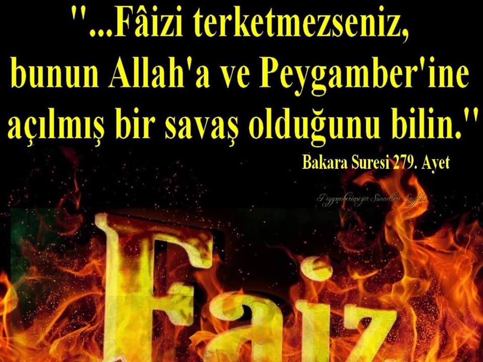 EvkMetn's tweet photo. Faizi terk etmezseniz bunun Allah’a ve Peygambere açılmış bir savaş olarak biliniz Bakara Suresi 279 https://t.co/TTgGKIBDuw #yks2019
