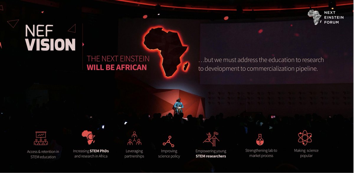 NextEinsteinFor's tweet photo. Do you know the NEF vision? We're working to advocate for science &amp; smart science policy, facilitate the transformation of ideas into action, build a scientific community in Africa #NEFCommunity &amp; bridge gaps between science in Africa &amp; the world. https://t.co/HH8kP8IGFf
