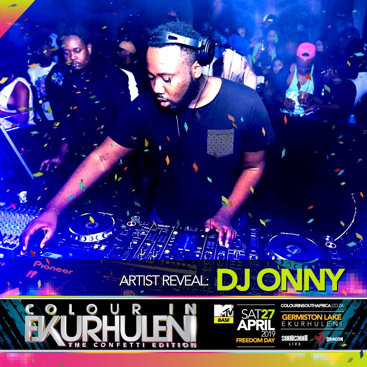 Are you ready for @DJ_Onny this weekend at Germiston Lake for #ColourInSouthAfrica? Tickets at colourinsouthafrica.co.za - Computicket!