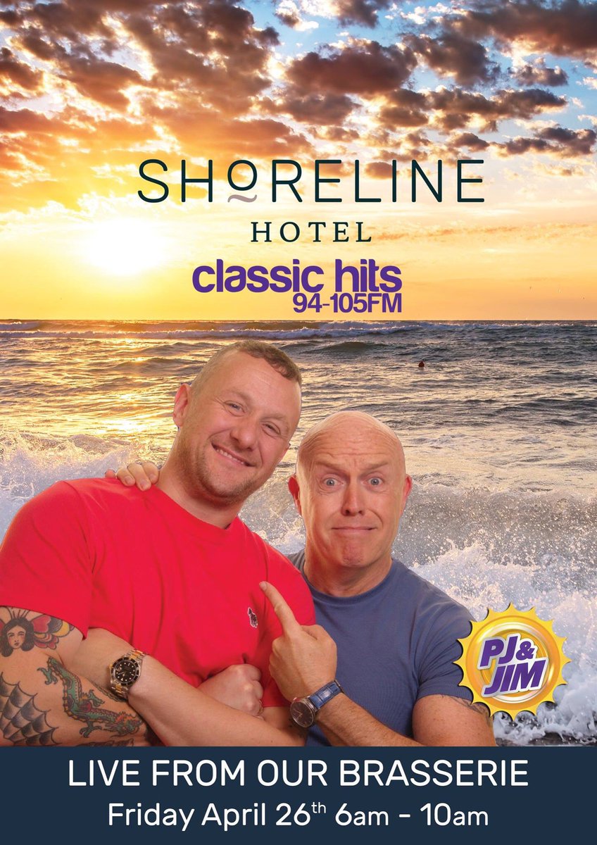 This Friday we are launching our newly refurbished hotel with @pjgallagher and <a href="/JimMcCabeFM/">Jim McCabe</a> from the best breakfast show in Ireland <a href="/ClassicHitsRdio/">Ireland's Classic Hits</a> 
Join us for the craic, wake up happy and taste our new breakfast menu with our #bogof offer - yes it’s 2 for the price of 1