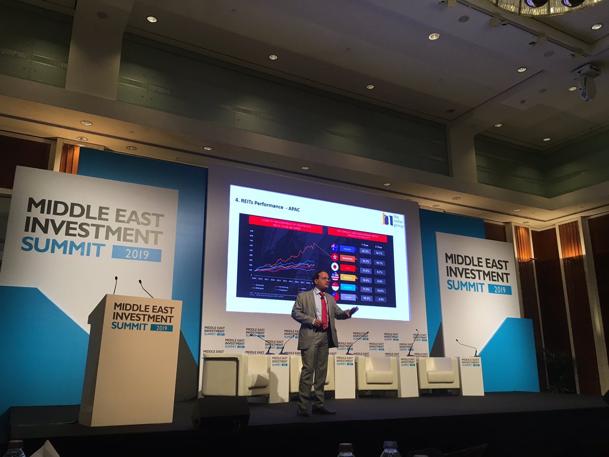MEISdxb's tweet photo. #REITS is another one of our hot topics this year at #MEISdxb. This presentation given by Shridhar Narayan, Group Director and Chief Investment and Strategy Officer, Hiranandani Group in India. https://t.co/GSHVjlTxt1