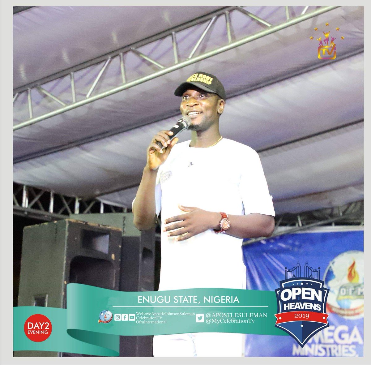 ofmhamburg's tweet photo. OPEN HEAVENS 2019 - ENUGU STATE, NIGERIA WITH APOSTLE JOHNSON SULEMAN
**Akosile Nicholas Walter Speaks On The Beauty Of Partnering With CelebrationTV of Apostle Johnson Suleman.
The Gospel Must've Be Propagated
Be a Partner Today.
#FromAuchiToTheWorld
#OpenHeavens2019
#EnuguS https://t.co/naYvUvIYsY