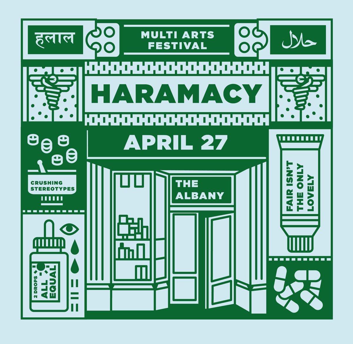 HARAMACY: ⁣⁣This 5 day programme of events <a href="/TheAlbanySE8/">Albany Deptford</a> features a packed line up of UK-based Middle Eastern and South Asian artists, including <a href="/CrosswayUK/">Crossway Foundation</a> alumna <a href="/noufling/">N/A</a>. Click here for more info, tickets + full line up: bit.ly/2IDR4PF. Poster design <a href="/TulipHazbar/">Tulip Hazbar</a>