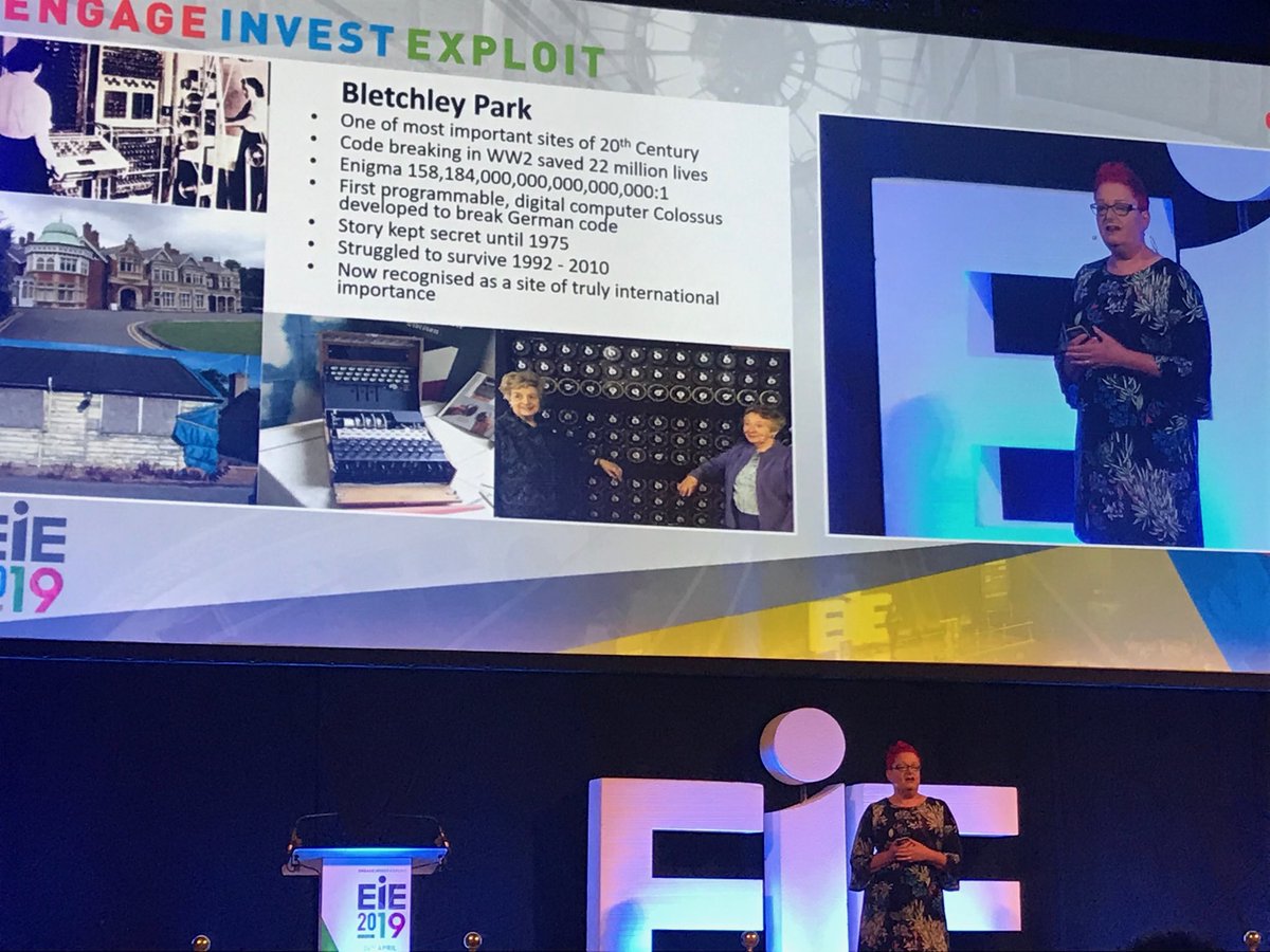 christinemesson's tweet photo. Life often throws us curve balls & as well as opportunities. โฆ@Dr_Blackโฉ has shared her story today @#eie19 re how she has responded to both. Truly inspiring stories re how #tech can become a force for good (including twitter) from #savingbletchley to #techmums https://t.co/PDaHZGFc5F