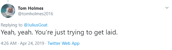 "Hey gurl was your daddy a thief? Because the patriarchy stole equal standing and consideration under the law from you, and that straight-up seems like theft."