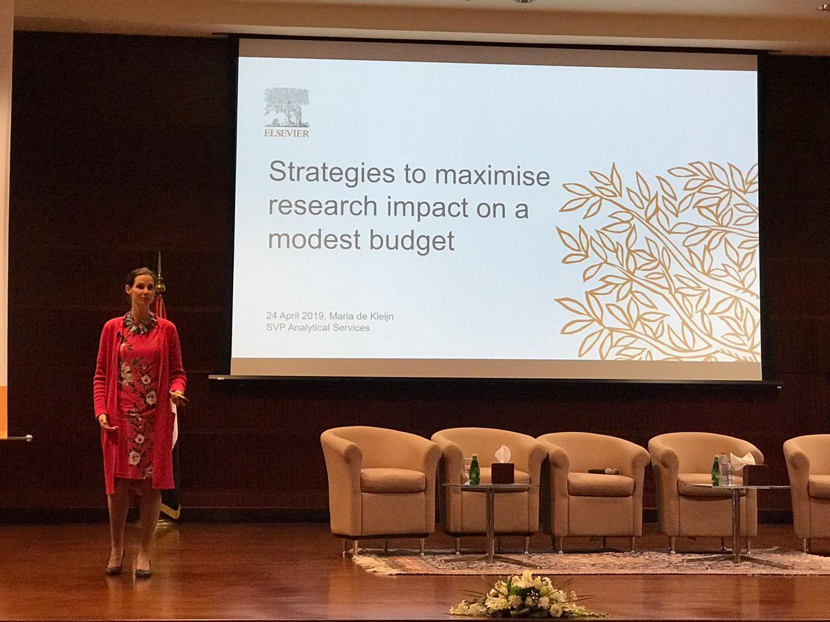 Scopus's tweet photo. Senior Vice President for Analytical Services Maria de Kleijn is now presenting #qsmaple on strategies to lessen the budget gap in research impact @QS_Asia @ElsevierConnect https://t.co/zIbJF7PN9B