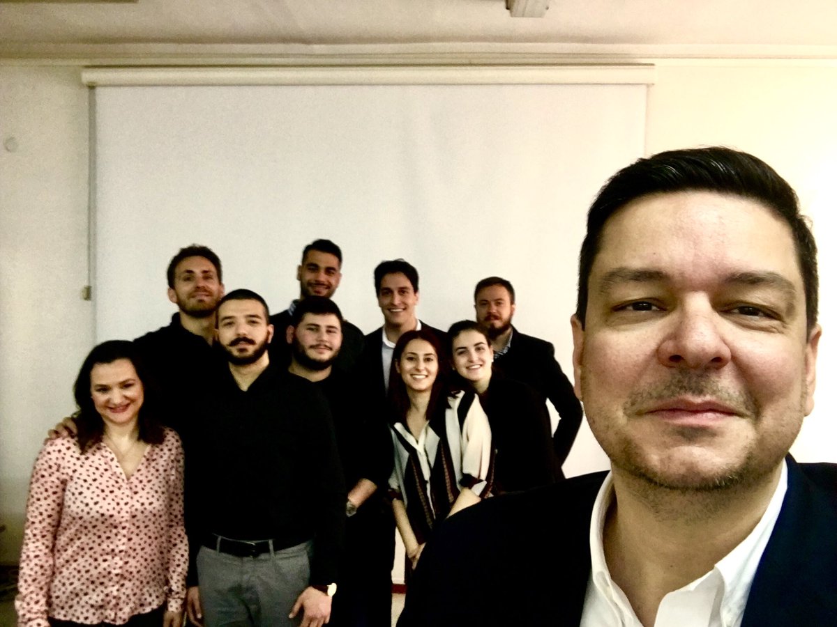 Spyros_Litsas's tweet photo. Who says that during #Easter_holidays there are no academic activities? This morning at the ⁦@univofmacedonia⁩ with a group of my students we welcome ⁦@fdoulgeri⁩ and ⁦@euronews⁩ sharing ideas and interesting thoughts on #Europe, the next #Euroelections etc https://t.co/XN6nAvrOau