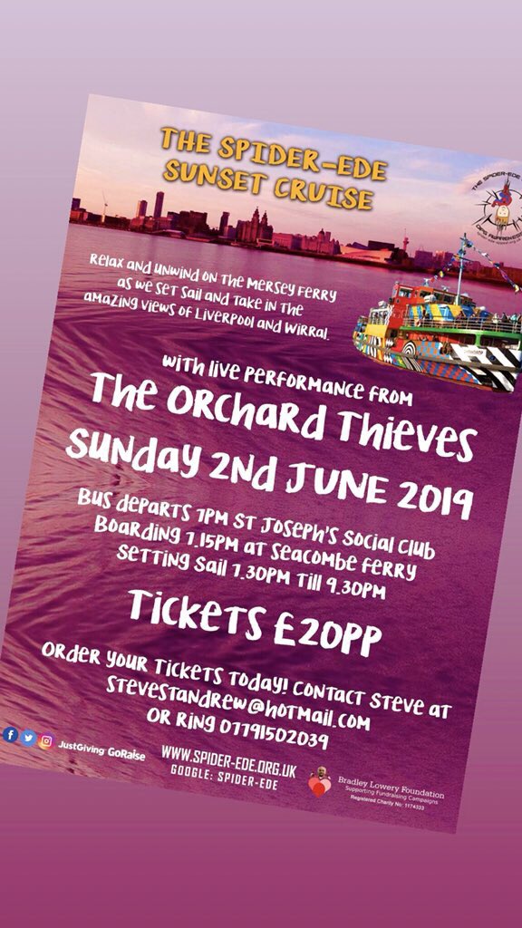 Are you coming to our Spider-Ede Sunset Cruise? ⛴ 
Tickets are limited, get yours quick 🎟💃🏽🕺🏽#merseyferry #wirral #liverpool #onaboat #theorchardthieves
