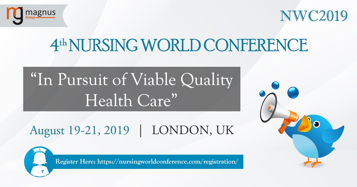 NursingConf's tweet photo. #NWC2019 inviting #Nurses #practioners #headnurses to serve people in a better way. @NursingConf
providing an #opportunity to learn #newtechniques to service the people in the best way.
Register now to avail early bird benefits. To get register: https://t.co/dYs1i1aJpG https://t.co/4nGg9Mu0i5