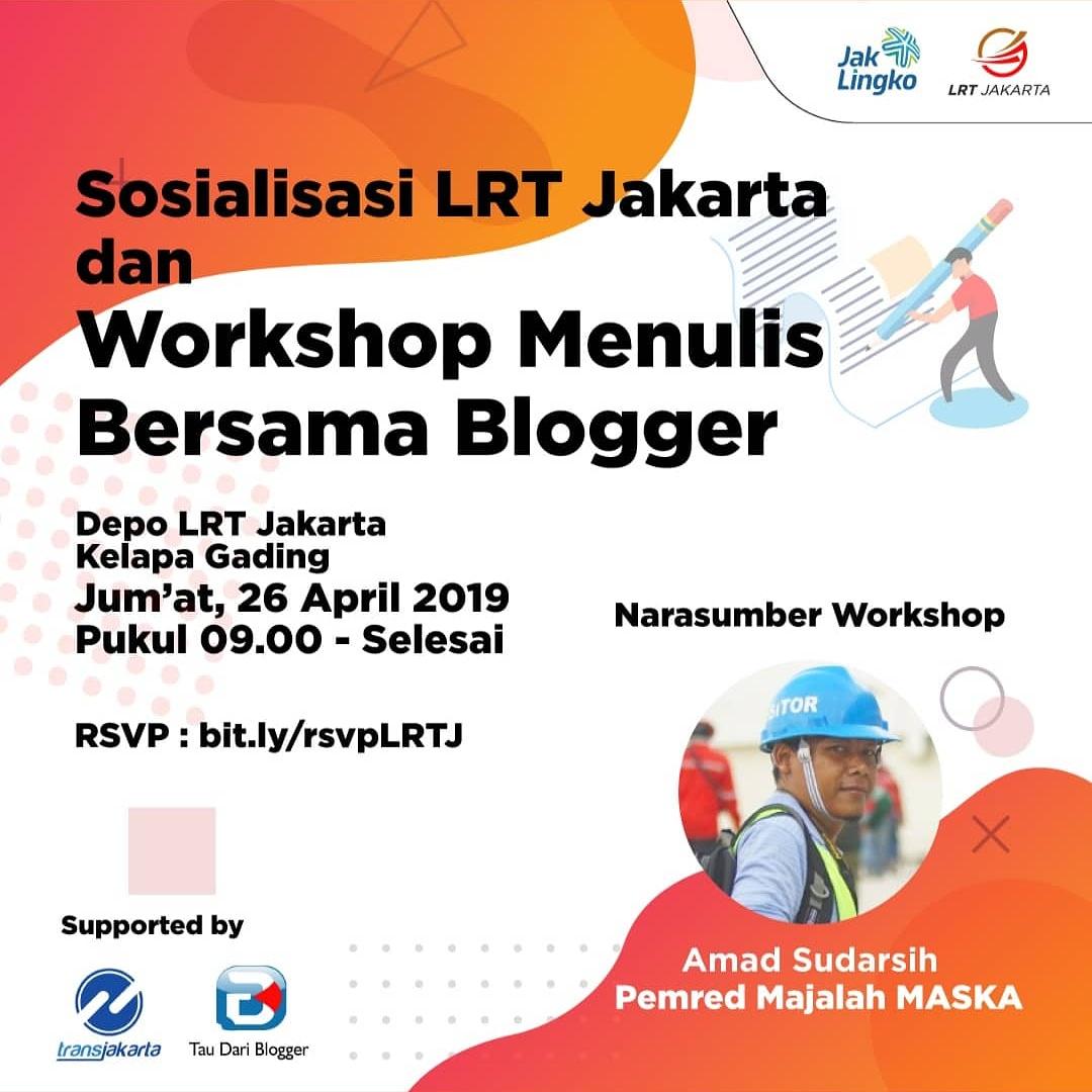 tdb_info's tweet photo. Sosialisasi LRT Jakarta dan Workshop Menulis Bersama Blogger #LRTJgathering #taudariblogger @LrtJakarta https://t.co/6eD2zdmiLi