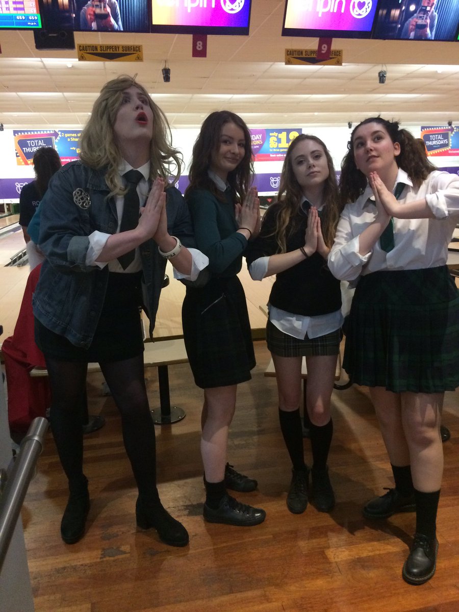 jacqueslagauche's tweet photo. “Being a Derry Girl. It’s a fucking state of mind!”
#DerryGirls
#SixthYearDayOut 
This show changed our lives and we had to pay homage on our final day of school. On top of its humour it has educated us Scots. We must make sure peace continues in light of events with #LyraMcKee https://t.co/g4P3vcB0FB