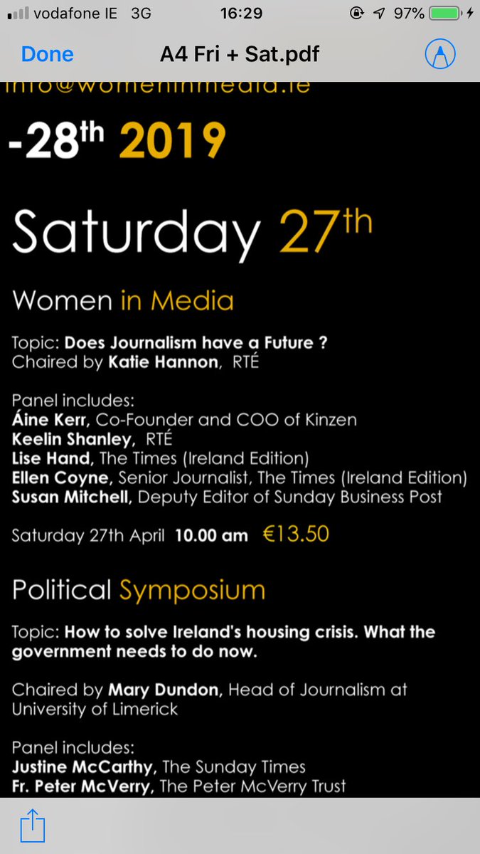 Two more sleeps before heading to the Kingdom for @WIMBallybunion. Looking forward to hearing what the #futureofjournalism looks like from this exceptional panel. ⁦@KeelinShanley⁩ @ellenmcoyne⁩ ⁦@AineKerr⁩ ⁦@susmitchellSBP⁩ @Liseinthecity ⁦⁩