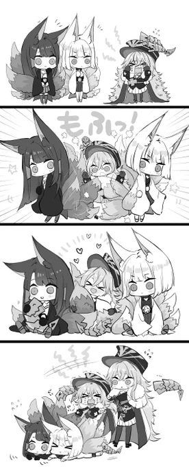 赤城と加賀と迷子のツェッペリンちゃんの漫画です。+迎えに来たグラーフさん#アズールレーン 