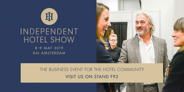 Nog een plekje vrij in je agenda 8 &amp; 9 mei? Kom dan naar de Independent Hotel Show in de RAI Amstedam. Aanmelden kan via deze link bit.ly/2UFVTyp