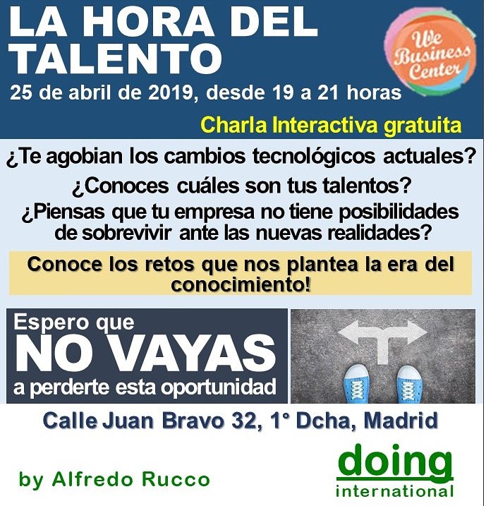 DoingInt's tweet image. Si quieres asistir, gratutamente, enviar un email a:
doinginternational@gmail.com 
O enviar un mensaje whatsapp al N° (+34)677771115, indica a cuál evento deseas asistir y te apuntamos.
#Empresas #AlfredoRucco #Éxtito #Consultoría #Formación #PIFYC