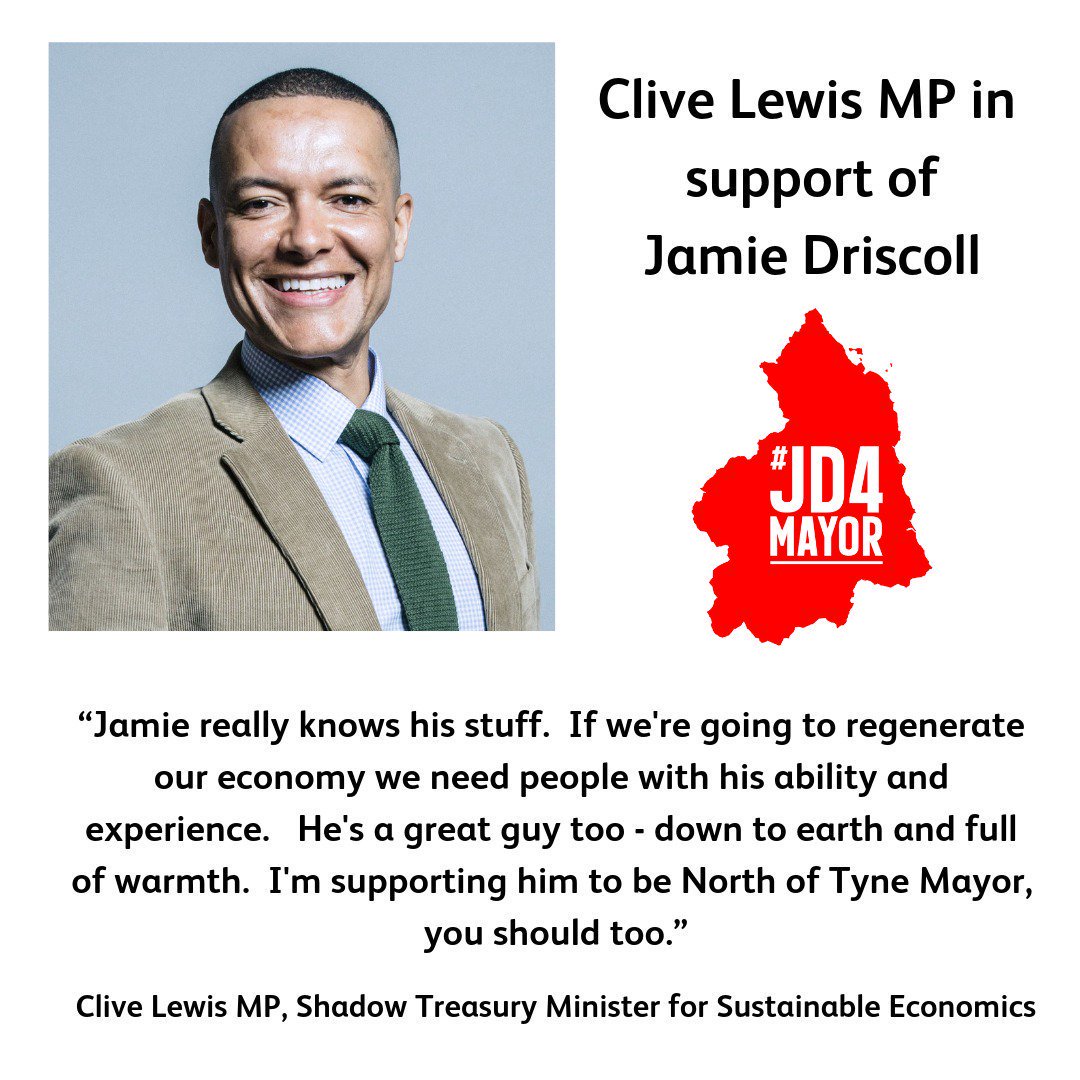 watch_jd's tweet photo. It is not just Chris Williamson who has endorsed #JD4Mayor. Jamie is a 'committed feminist', which is why he is proud to have been endorsed by bro-socialist @labourlewis Clive Lewis who once told a woman activist to 'get on your knees' #feminist https://t.co/ejmorriJPA