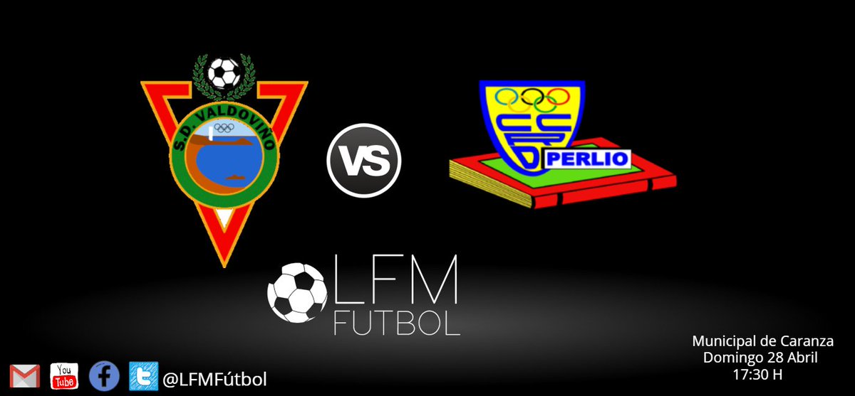 FutbolLfm's tweet photo. Estamos de vuelta. Tras varias semanas de intenso trabajo, volvemos para traeros el resúmen del partido del año entre el @sd_valdovino y @ccrdperlio que se disputará el domingo a partir de las 17:30 Hrs en Caranza. https://t.co/bpgRmOlOAP