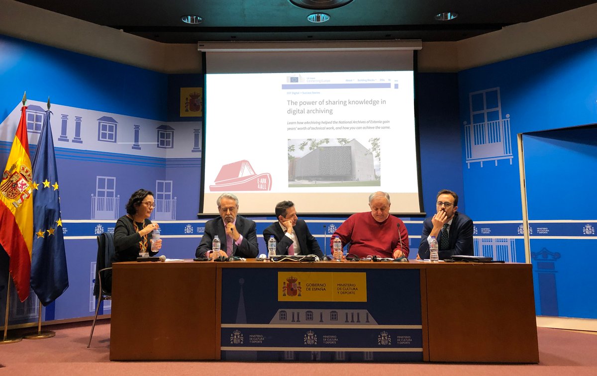 ArchivosEst's tweet photo. About #EABB event of the 4-5 April hold in Madrid, Spain "How to apply eArchiving to the Spanish e-government and electronic archive model" arranged and hosted by @ArchivosEst @culturagob @EU_eGov @EARKProject 👉 https://t.co/VU9JE3vXoA
Presentations 👉https://t.co/BeAQCcPqeh https://t.co/fxgLjT3Ga6