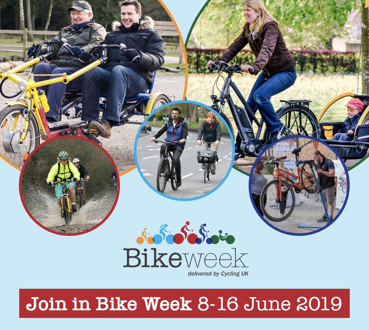 Easy steps to get ready for Bike Week 👣 #WednesdayWisdom 
1⃣ Find events &amp; list your own on the site bikeweek.org.uk
2⃣ Register to enter our amazing prize draws lovetoride.net
3⃣ Share stories on our site or with #7DaysofCycling &amp; #BikeWeekUK