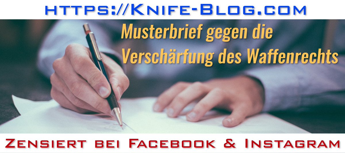 Knife_Blog's tweet image. Germanys gov plans tightening the weapon law, banning almost every knife from being carried. With this sample letter those concerned can protest bit.ly/4Brief