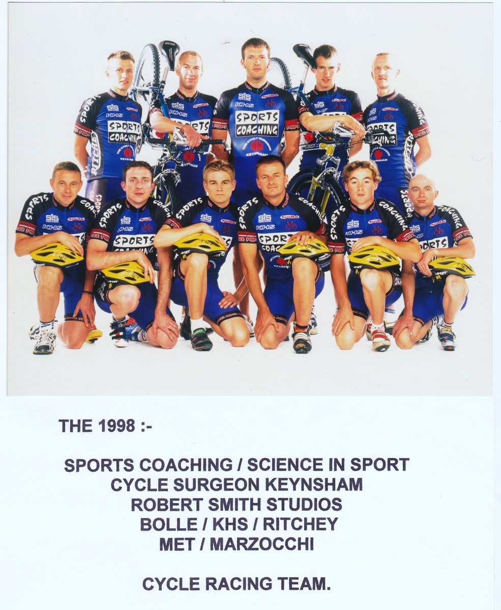 Old Photo
1998 Sports Coaching Racing Team.
Back row = Nick Watson, Craig Denning, Jason Bohin, Andrew Holland, Steve Wixon.
Front row = John Capelin, Elliot Davis, Jon Atkinson, John Callow, Tim lewis, Jason Tazewell.
Missing = Michael Murray &amp; Paul Gibson.
Multi discipline Team