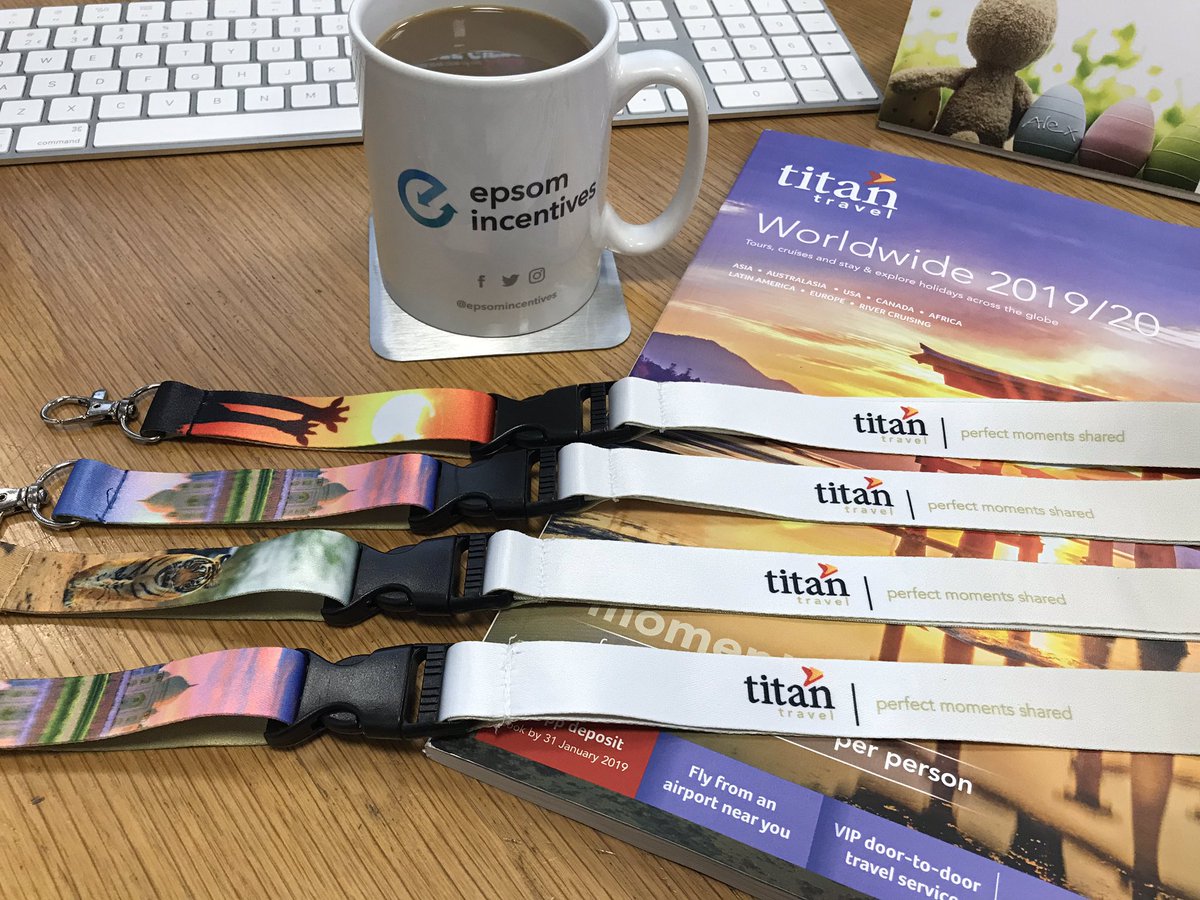 How cool do these #lanyards look for <a href="/titantraveluk/">Titan Travel</a> and got to say looking at there #brochure I so want to get away for #promotional #merchandise call <a href="/EpsomIncentives/">Epsom Incentives</a> for #travel #checkout #TitanTravel #luxury #Holidays