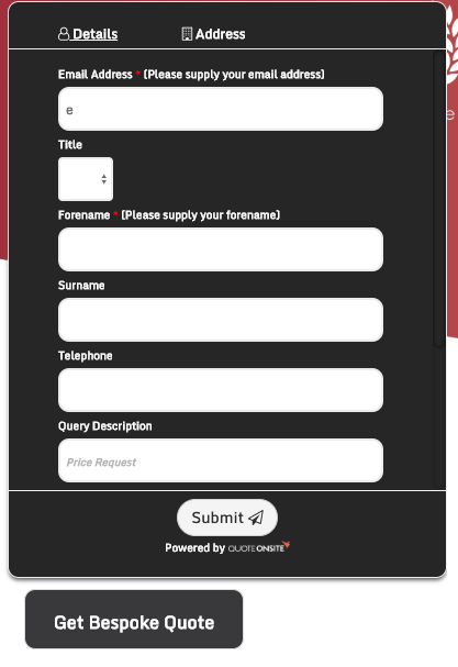 docflite's tweet photo. Check out our snazzy new Quick Quote Contact form! Designed to sit on your website so potential customers can quickly complete a request for a costing or #estimate based on their specific needs. What do you think? https://t.co/YNarDmbHnG #quotesoftware #businesstools #b2b #SaaS https://t.co/DrOpM8AmbH