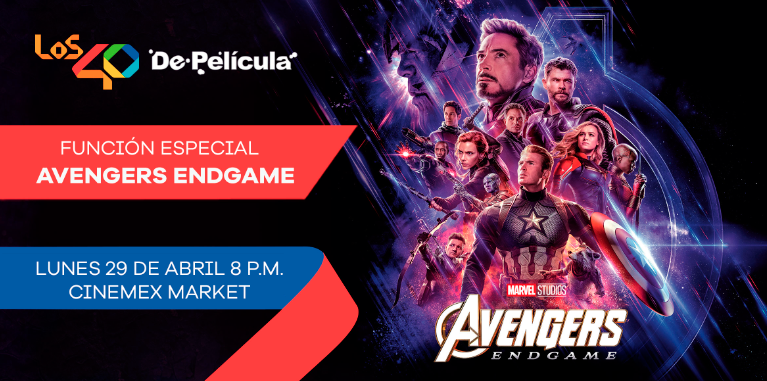 Deestrenomx's tweet photo. ¡Tú puedes ser nuestro invitado especial en nuestra función de #AvengersEndgame! Pronto te compartiremos las bases del #Rally40 en el que podrás ganar tu invitación DOBLE. https://t.co/kLFLchKlIf