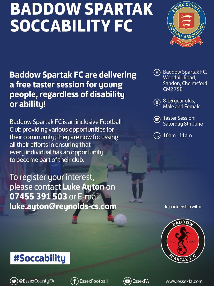 Do you have a son or daughter aged 8-16 that wants to play football? We are running our 1st taster session for children and young people with any special educational needs and disabilities on June 8th 2019