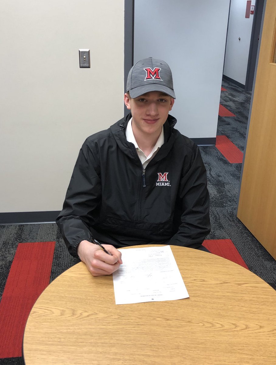 Proud to sign my NLI with Miami University. Excited to join the Brotherhood!