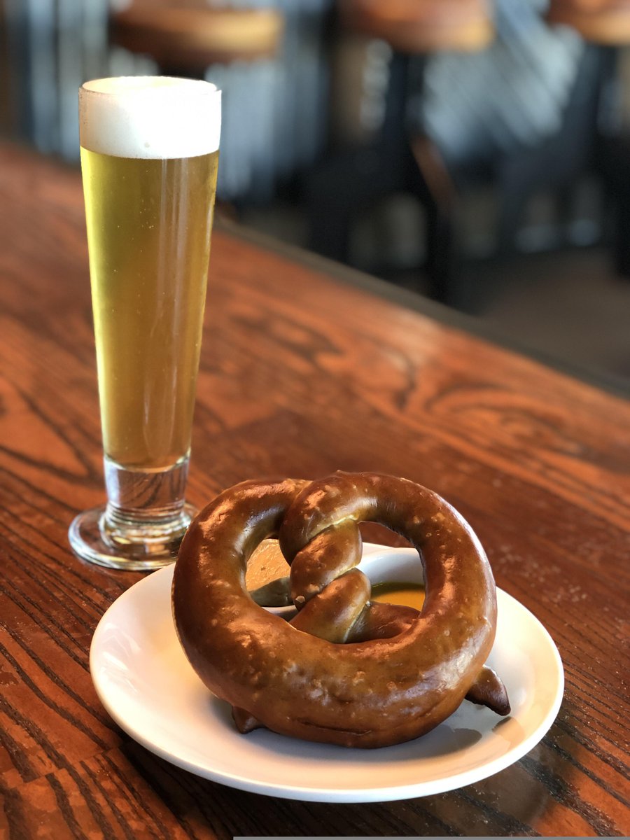 This Friday is #nationalpretzelday To celebrate, we will be offering our Bavarian Pretzel (served w/ house-made American Mustard &amp; Malt Butter) for just $3 ALL DAY!
Your mouth is already watering, isn't it? Yeah, mine too. See you Friday!
