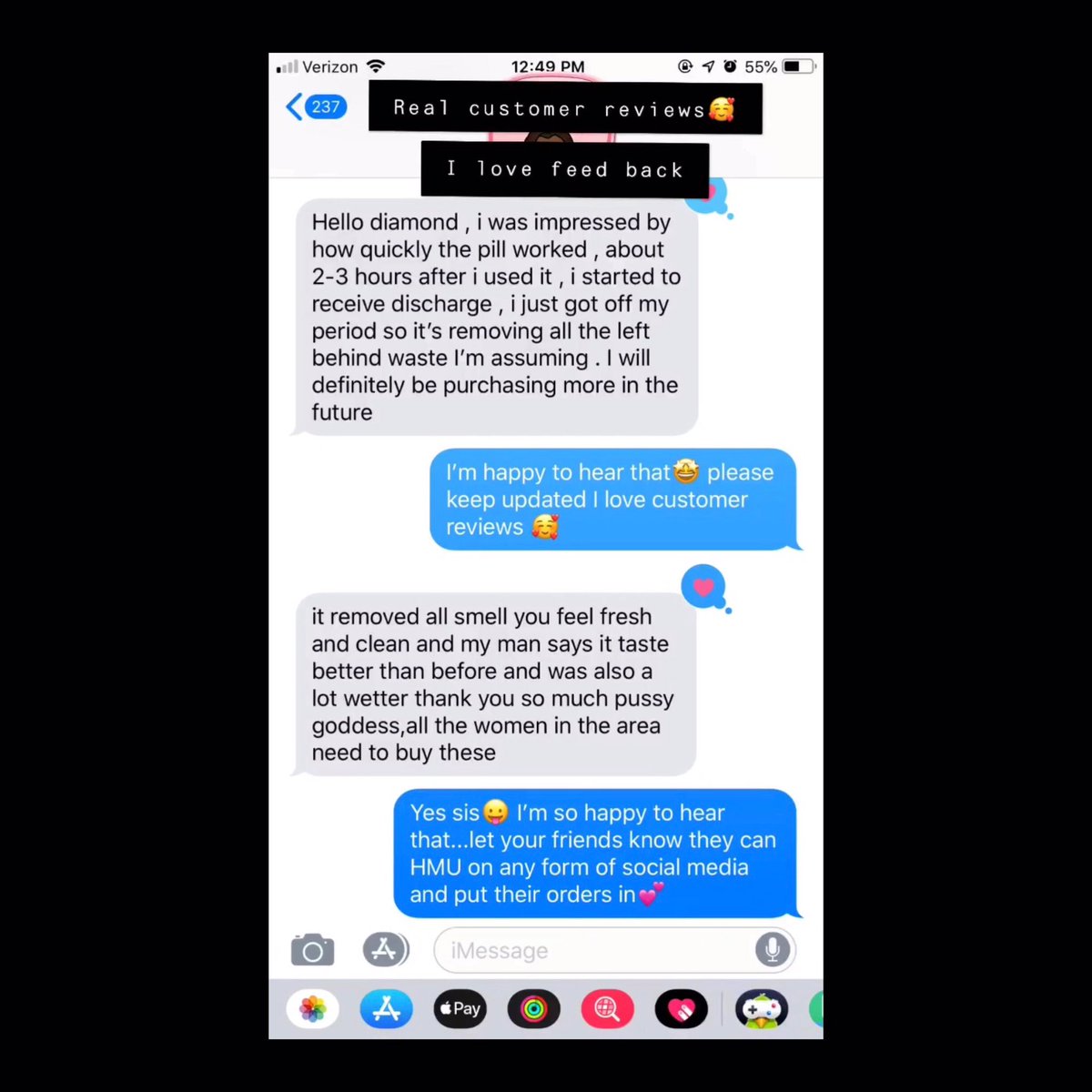 Dee_S0sweet's tweet photo. I just got in a fresh order of Yoni Pops🥰🥰 Get them while they last. Ladies let me help you take control of your vaginal health🌸
HAVE AN EMBARRASSING ODOR ?
VAGINAL DRYNESS?
WANT TIGHTER VAGINAL WALLS?FREQUENT YEAST INFECTIONS?
IS YOUR YONI PH OFF?
#NCAT #bennet #uncg #yonipop https://t.co/LpLcIafKUz